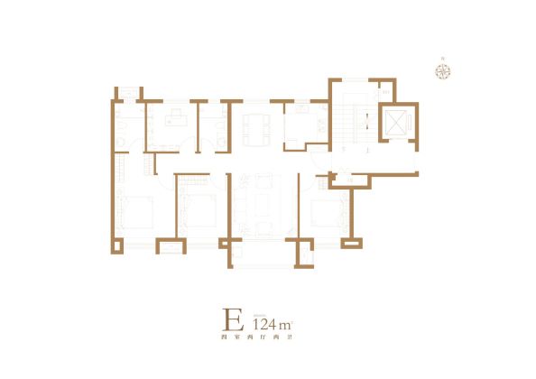 E124㎡ 四室兩廳兩衛